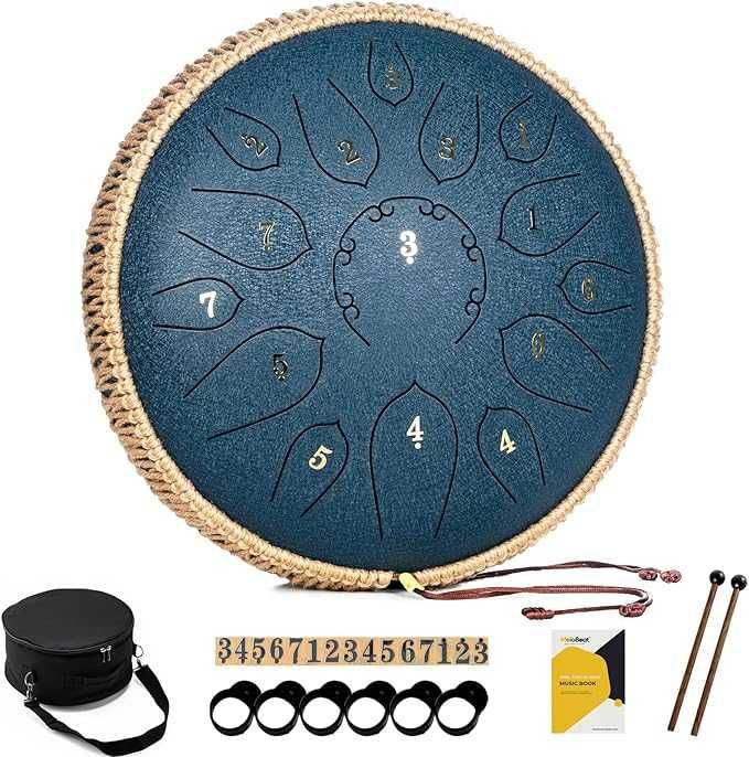 Stalowy bęben językowy Tongue Drum  12 cali 15 tonów