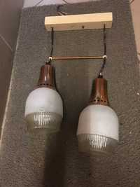 Lampa PRL miedziana.