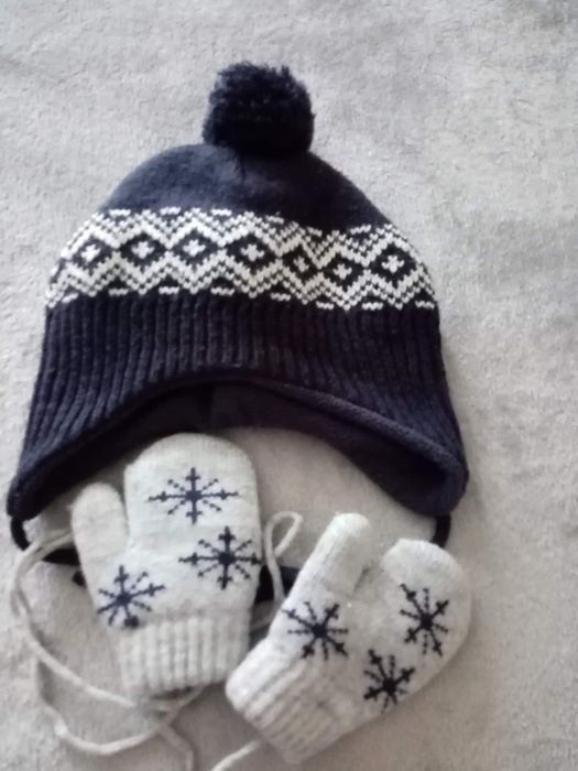 Czapka dziecięca zimowa, H&M + gratis rękawiczki