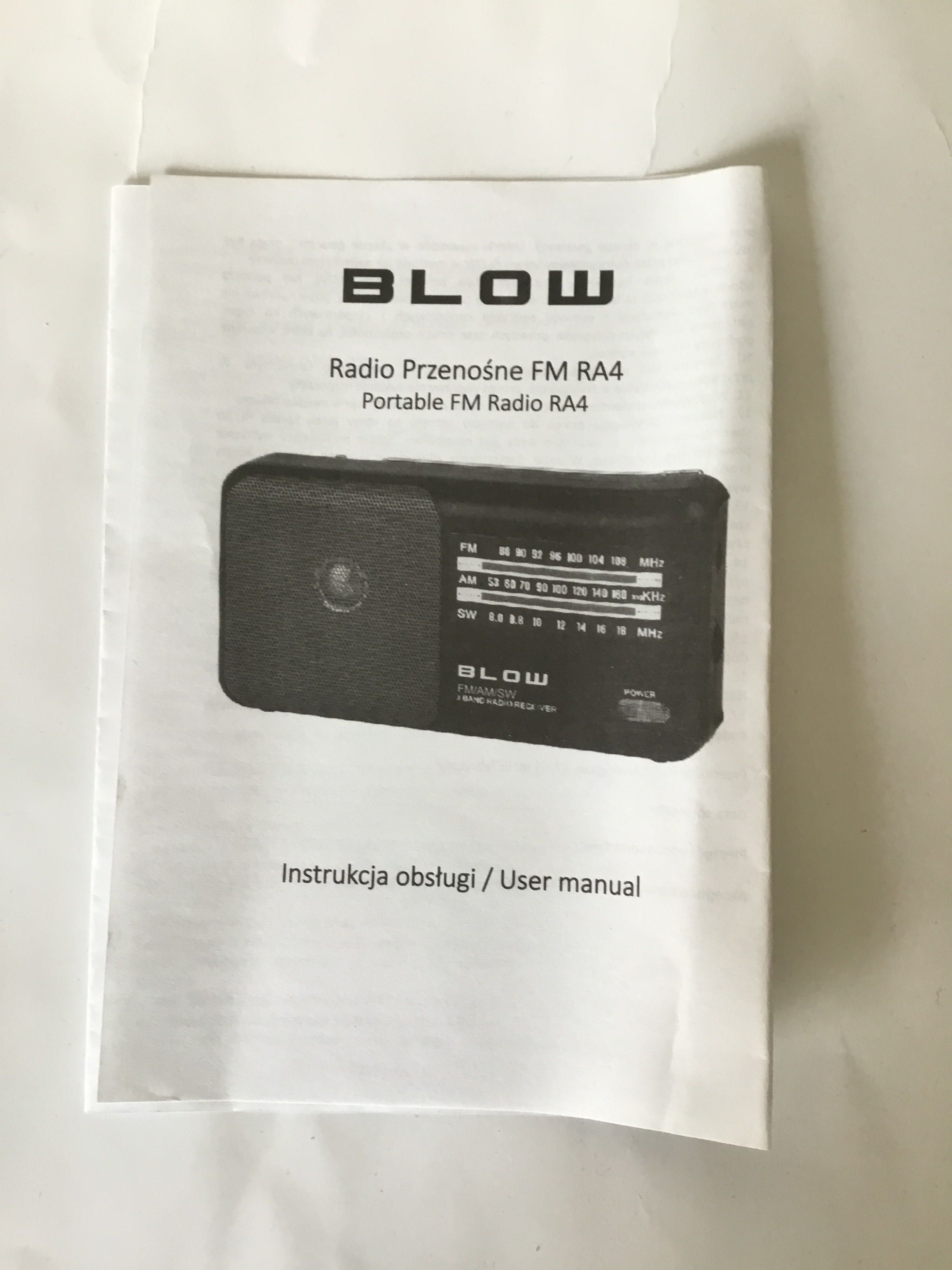 Портативный радиоприемник BLOW 53069 RA4 AM/FM Black