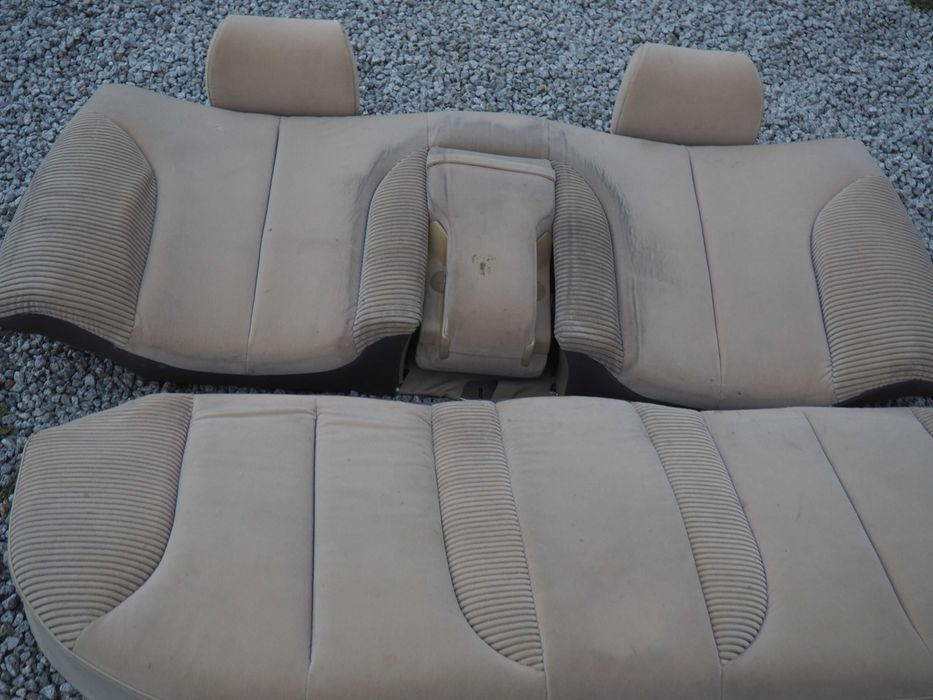 Kanapa tylna z oparciem mercedes w126 2 seria welur beż