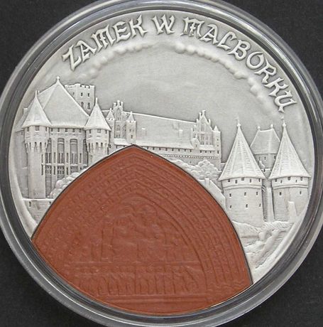 Polska 20 złotych 2002 - Malbork - srebro oksydowane - stan menniczy