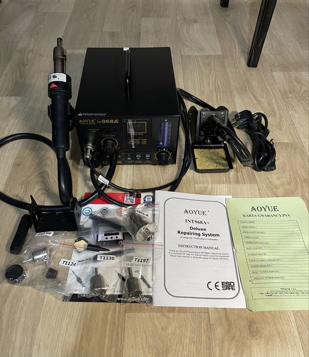 Stacja lutownicza Aoyue INT 968A+ hot air lutownica kolbowa