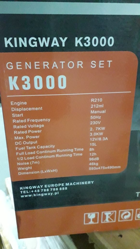 Продається генератор Kingway K3000