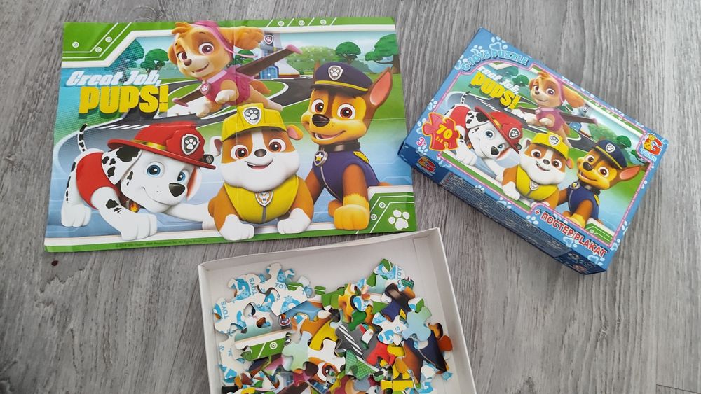 Пазли  4в1 щенячий патруль літачки 4+