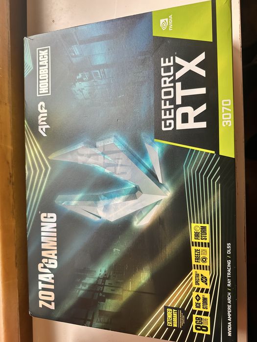 ZOTAC RTX 3070 AMP HoloBlack — 8GB GDDR6 — Excelente estado