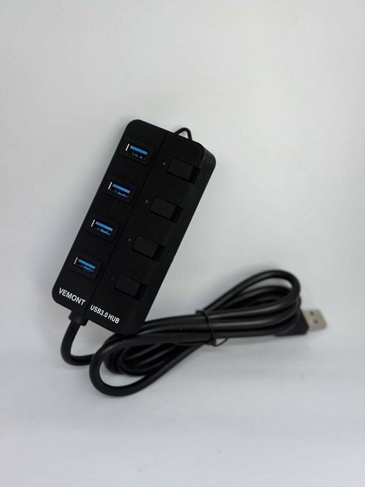 Vemont Rozdzielacz portów 4x USB 3.0 HUB Czarny 5 V/3 A 14D308 kod 283