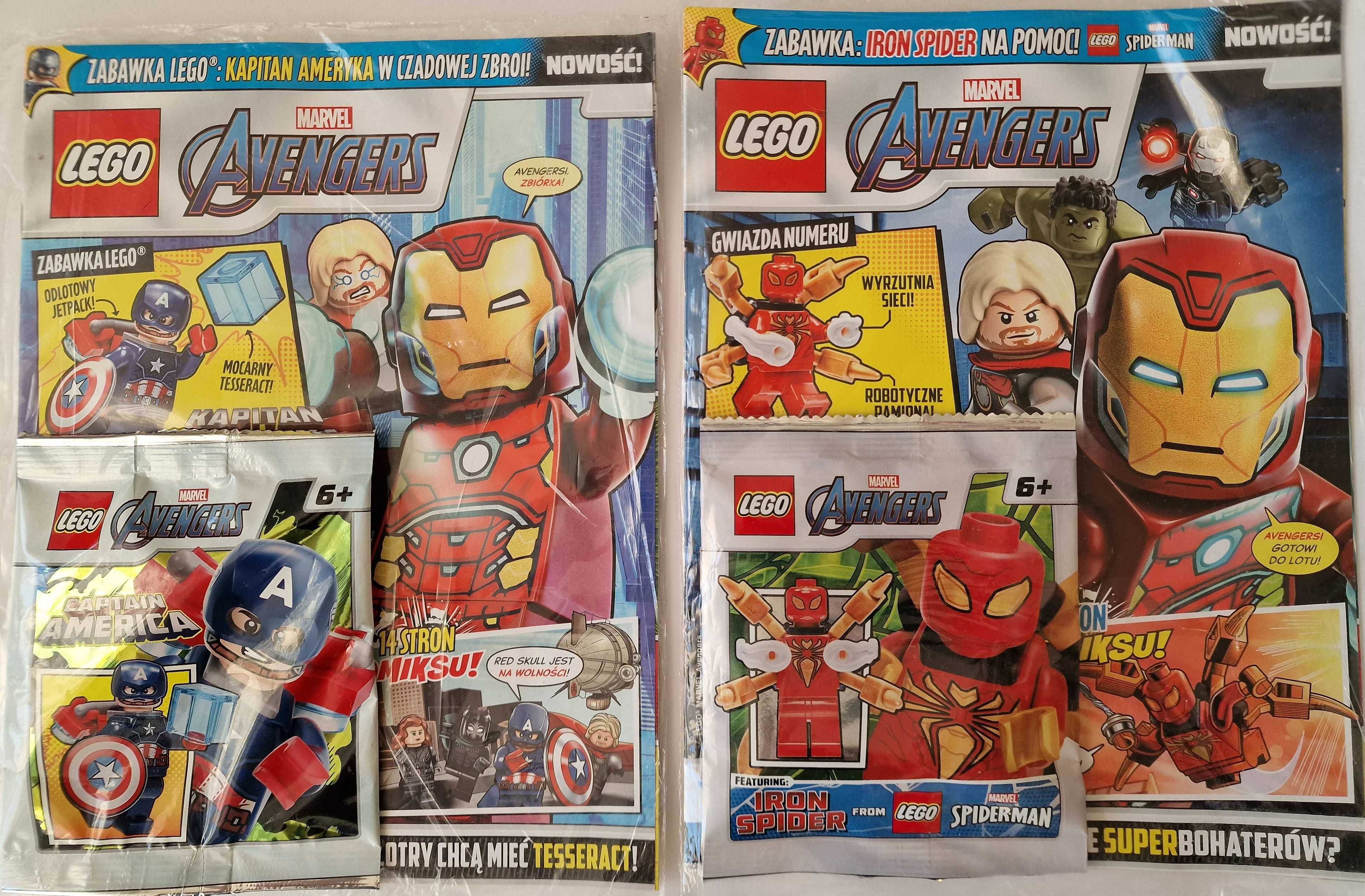 2 X magazyn Lego AVENGERS +minifigurka klocki  THOR Spidermen Loki
