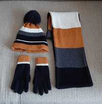 Шапка, шарф, перчатки комплект Next на 11-13лет