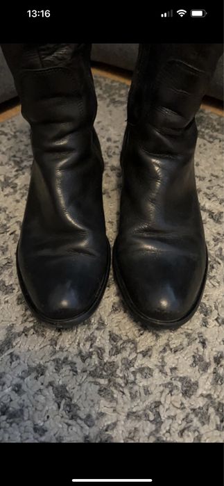 Skórzane kozaki Sagan