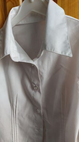 biała bluzka koszula dziewczęca do szkoły 122