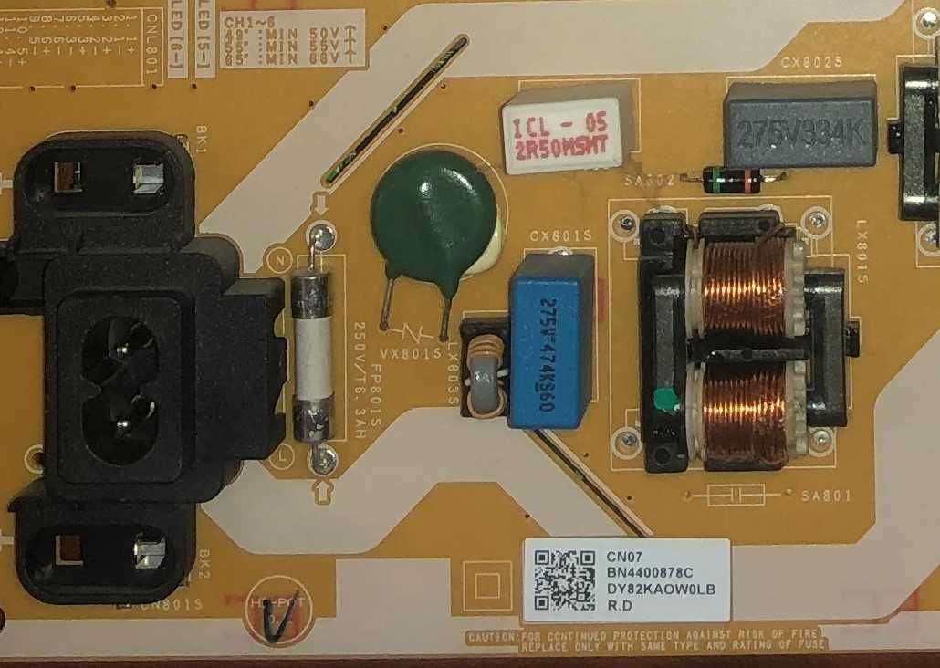 Peças TV Samsung UE49NU8005T  Fonte BN44-.00878C  Board BN41-.02636A