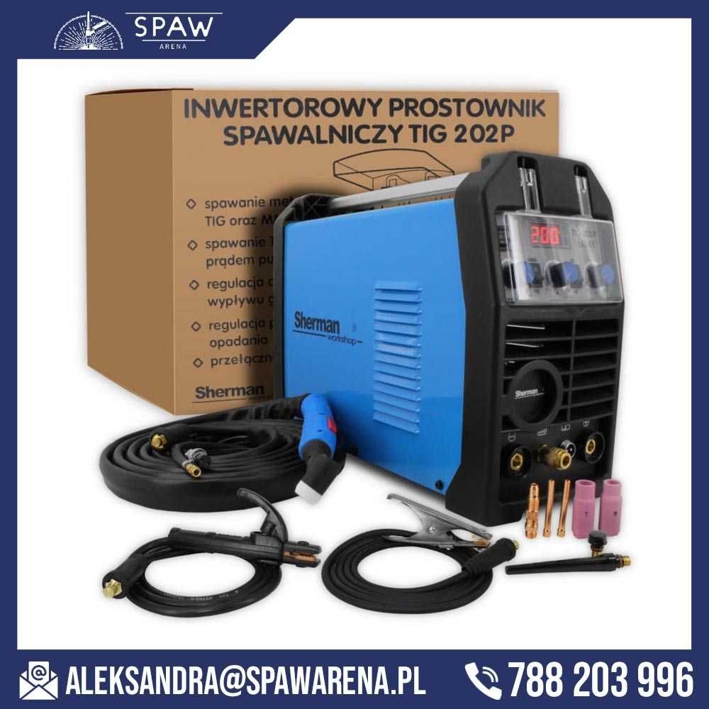 Spawarka inwertorowa Sherman TIG DC 202P PULS IGBT HF 2T/4T