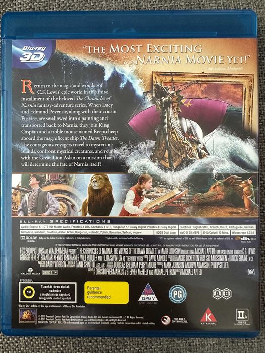 Chronicles of Narnia 1 - Pamiętniki z Narni cz.1 - film Blu-ray 3D, PL