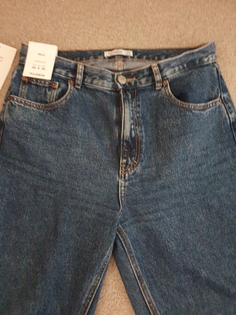 Jeansy mom jak nowe r. 40 spodnie wysoki stan pull&bear L