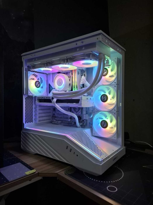 Ryzen 7 9800X3D | RTX 5080 | CAŁY BIAŁY | AKWARIUM | Komputer do Gier