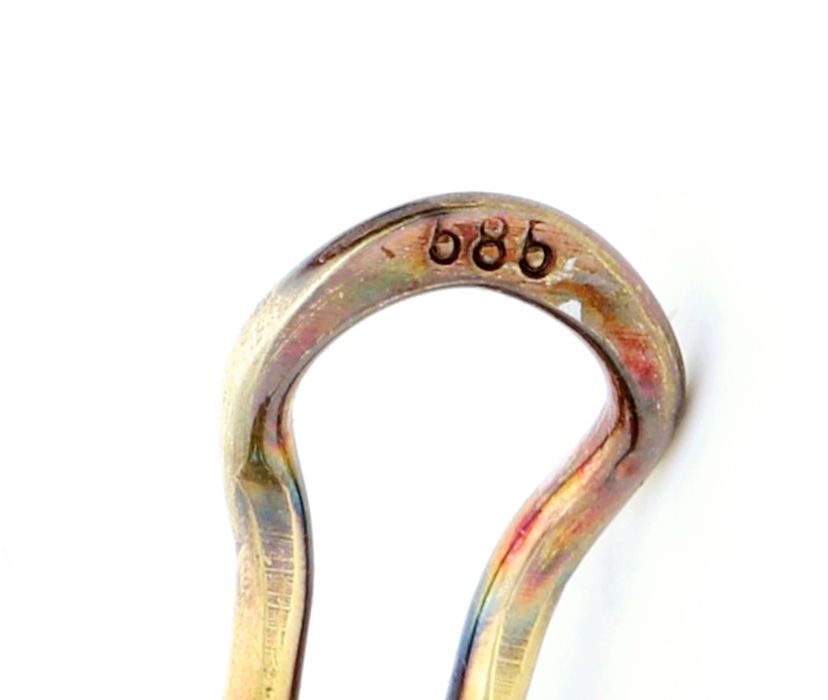 Retro kolczyki złoto 14 k diamenty 0.06 ct 4.39 g certyfikat