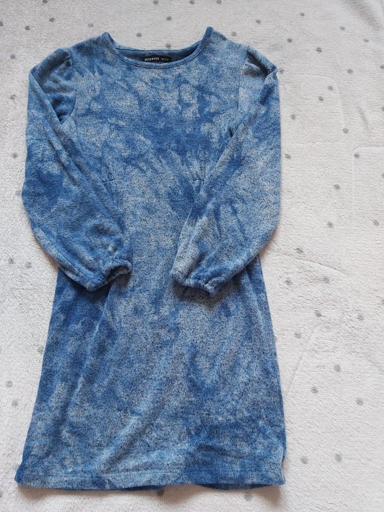Nowa! 122 Reserved sukienka niebieska cieniowania ala jeansowa