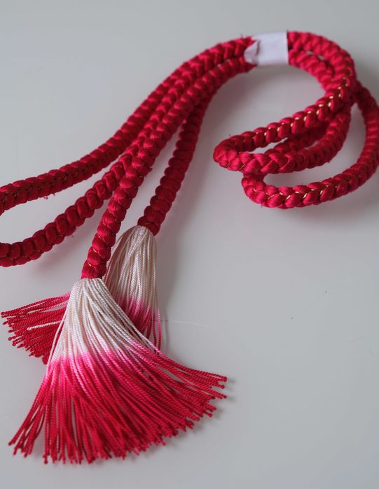 Różowy pas sznurek obijime do obi kimono yukata japoński pasek