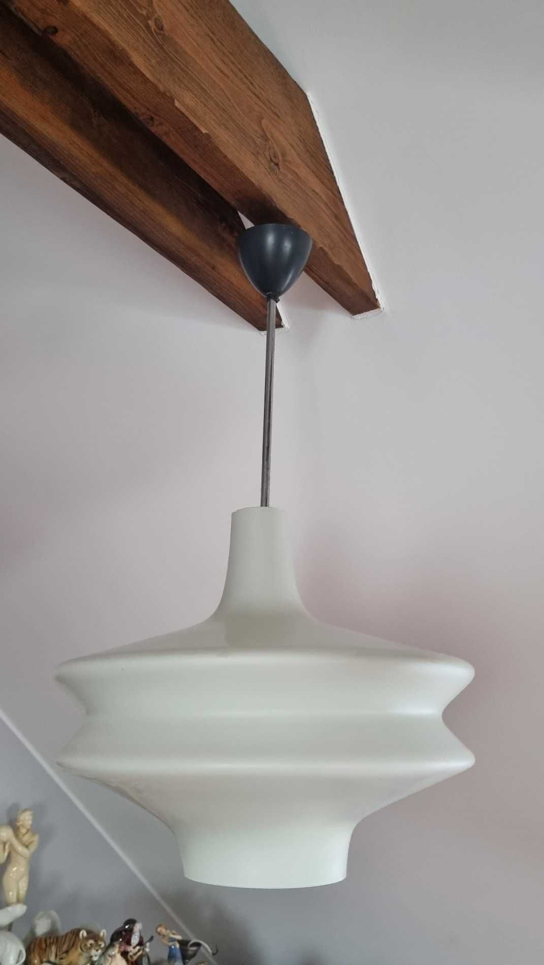 Duża lampa opalinowa Mid Century Design Czechosłowacja Napako PRL