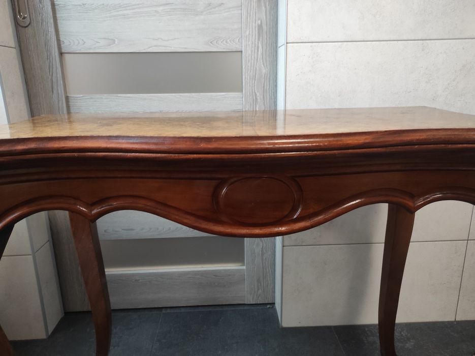 Stary rozkładany stolik do brydża