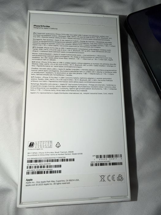 Iphone 15 pro max 256gb