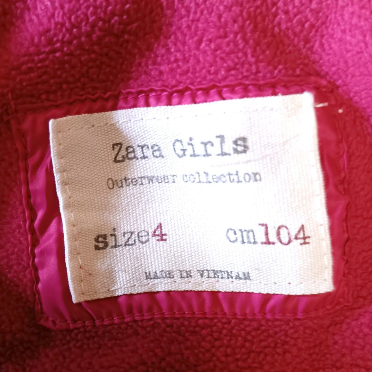 Дитяча куртка пуховик від Zara Girls, на 4 роки