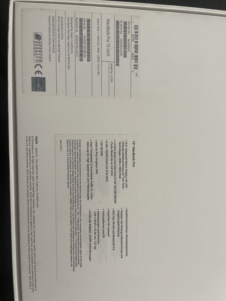 Macbook Pro 13” (A1708) i5 8GB/1TB NOWA BATERIA
