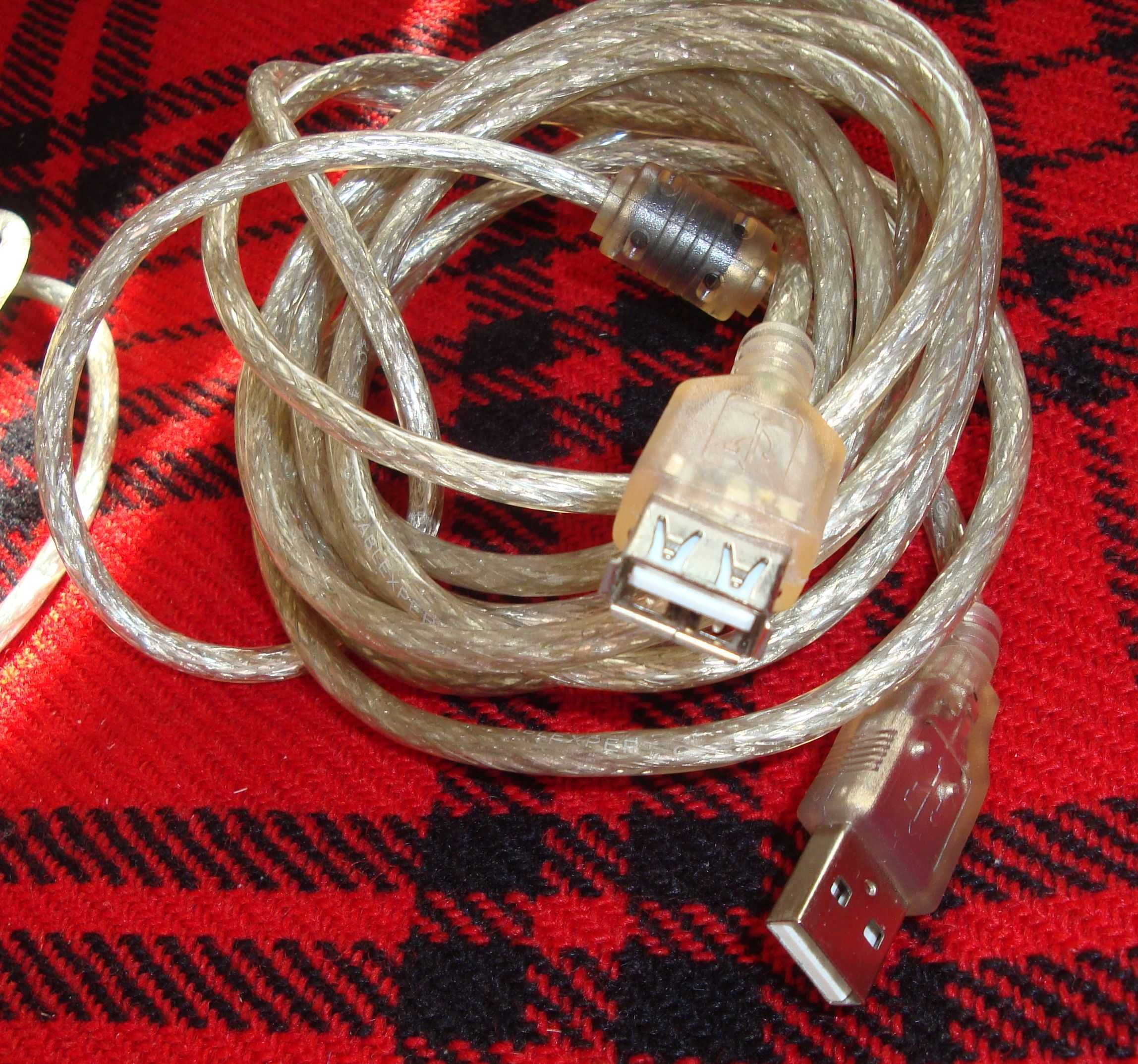 Кабель–удлинитель 3 метра USB папа-мама Экран + ферритовый фильтр