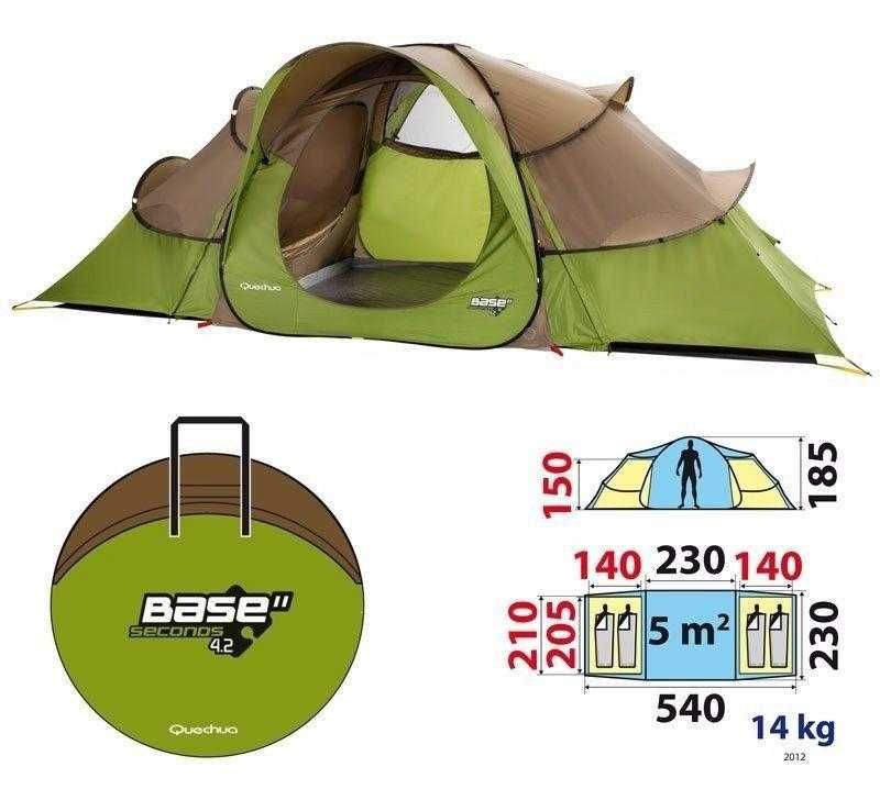 Tenda familiar Quechua base seconds 4.2