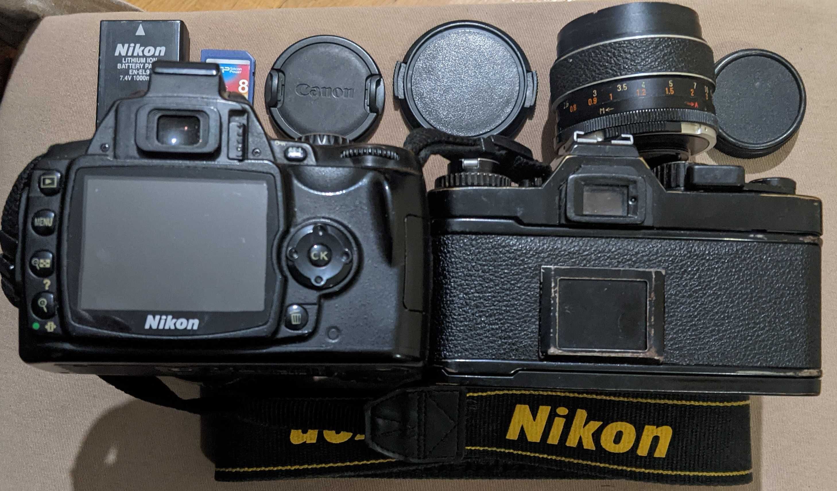 Фотопарати Nikon D40; Revueflex AC; об'єктив Auto Revuenon (Tomioka)