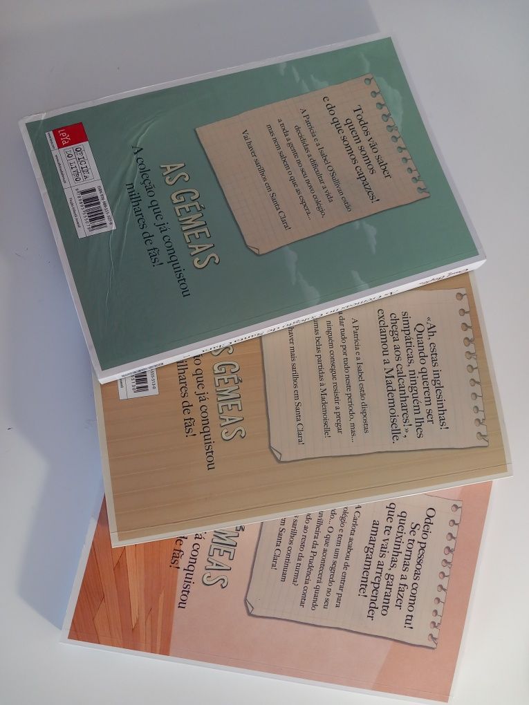 Livros "As gémeas" volume 1, 2 e 3