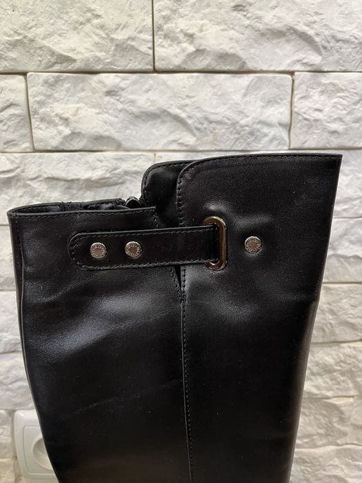 Шкіряні жіночи ботфорти, чоботи, сапоги, р.38