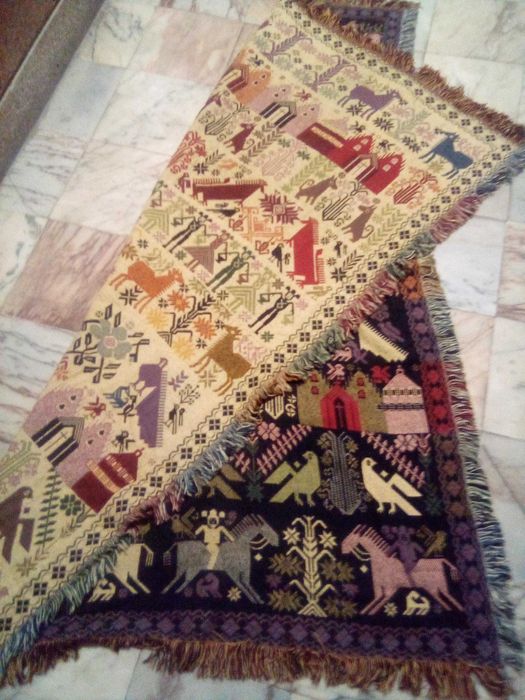 Manta lã mexicano ou pendurada parede. Étnica handmade. Não usada