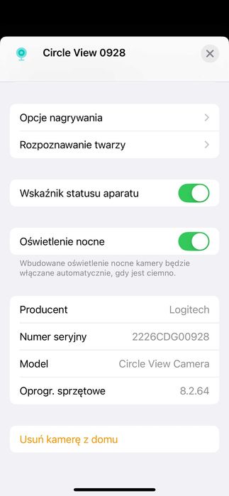 Kamera Logitech Circle View zewnętrzna - Apple Homekit