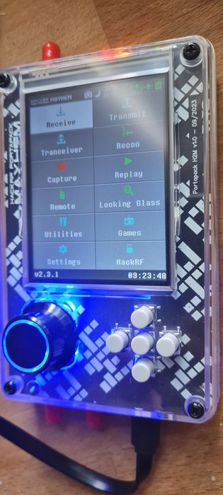 Radio HamGeek R10 SDR + PortaPack H2M SDR skanowanie MATRIX HACKRF ONE