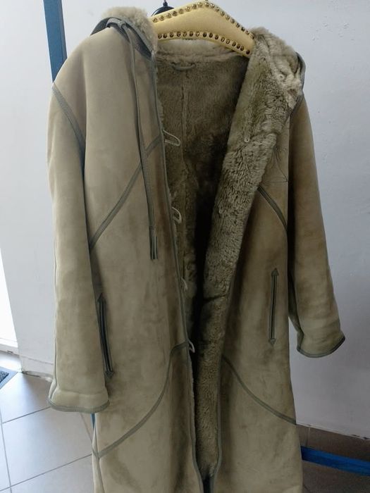Płaszcz skóra naturalna 40 futro