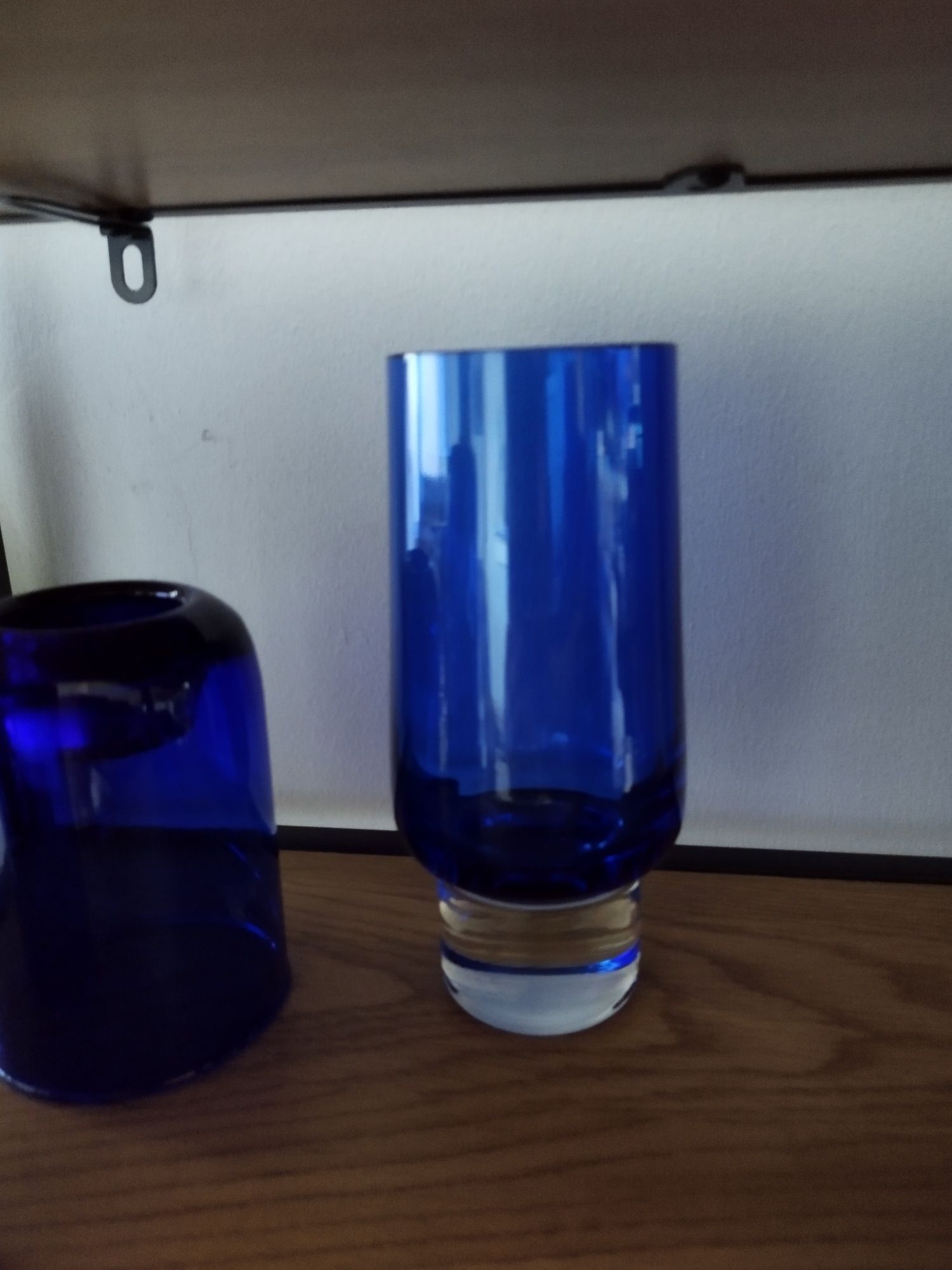 Piękny wazon szkło kobaltowe