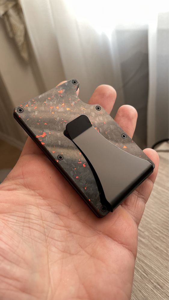 Тримач для грошей card holder/гаманець. З кованого карбону