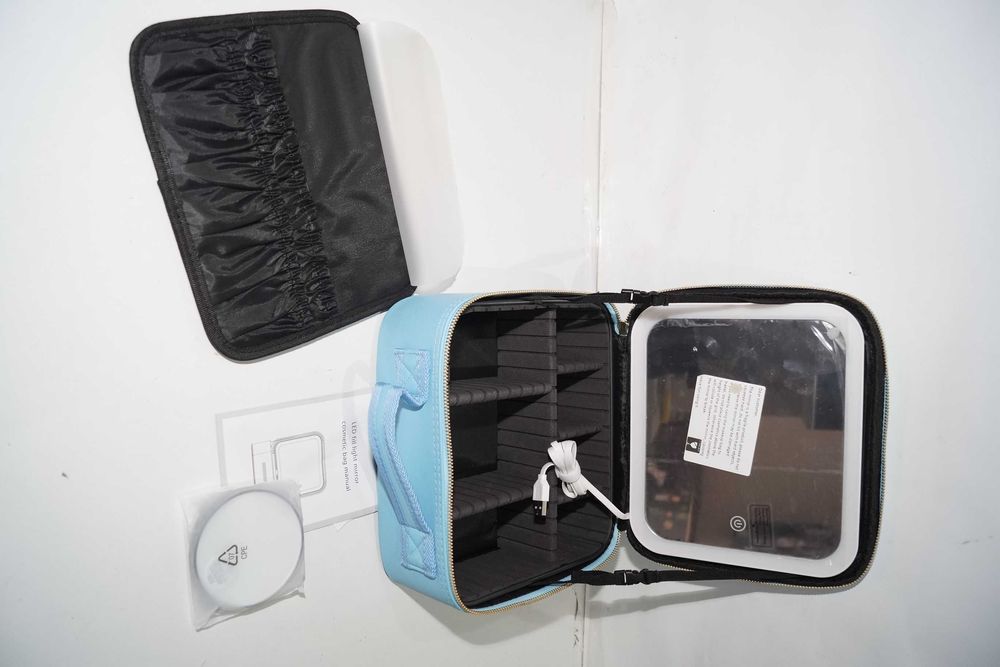 Podróżna kosmetyczk etui organizer na kosmetyki o makijażu lusterko