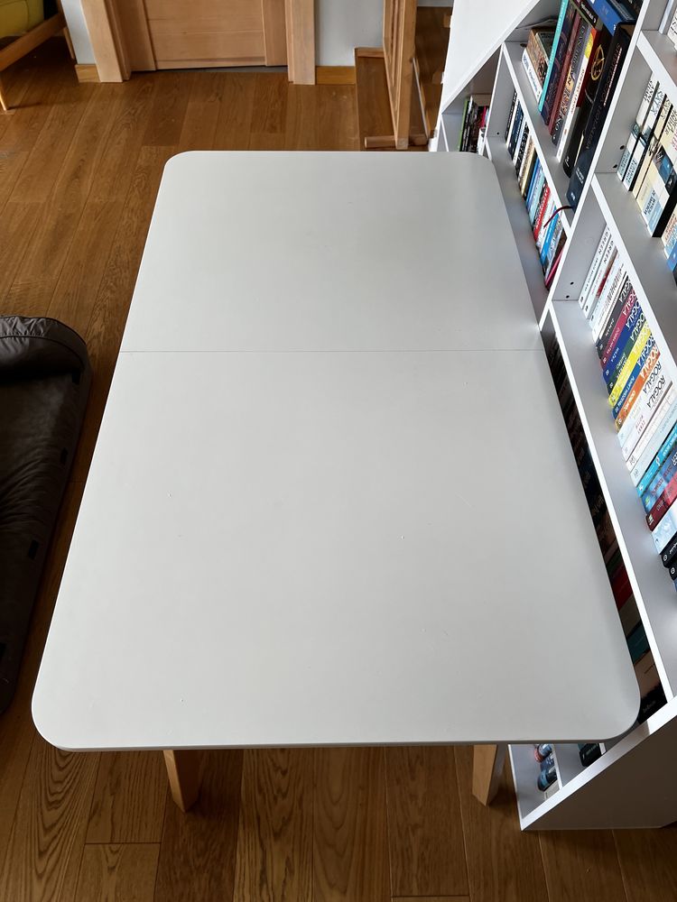 stół biały rozkładany 80 cm x 140 cm