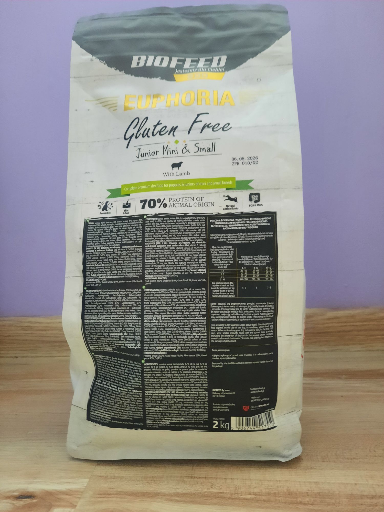 Zestaw karm m.in. biofeed euphoria junior mini small