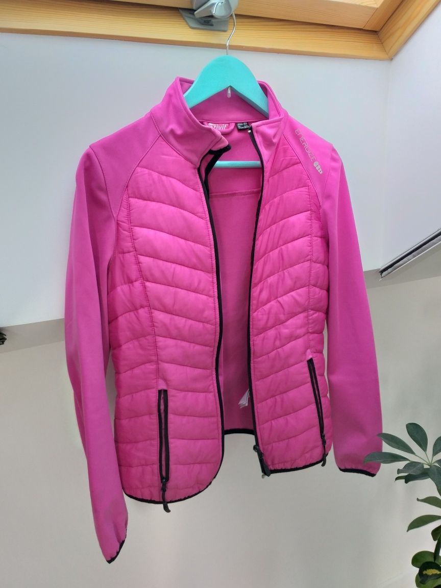 Różowa sportowa kurtka wiosenna pikowana lekka rozmiar XS /S