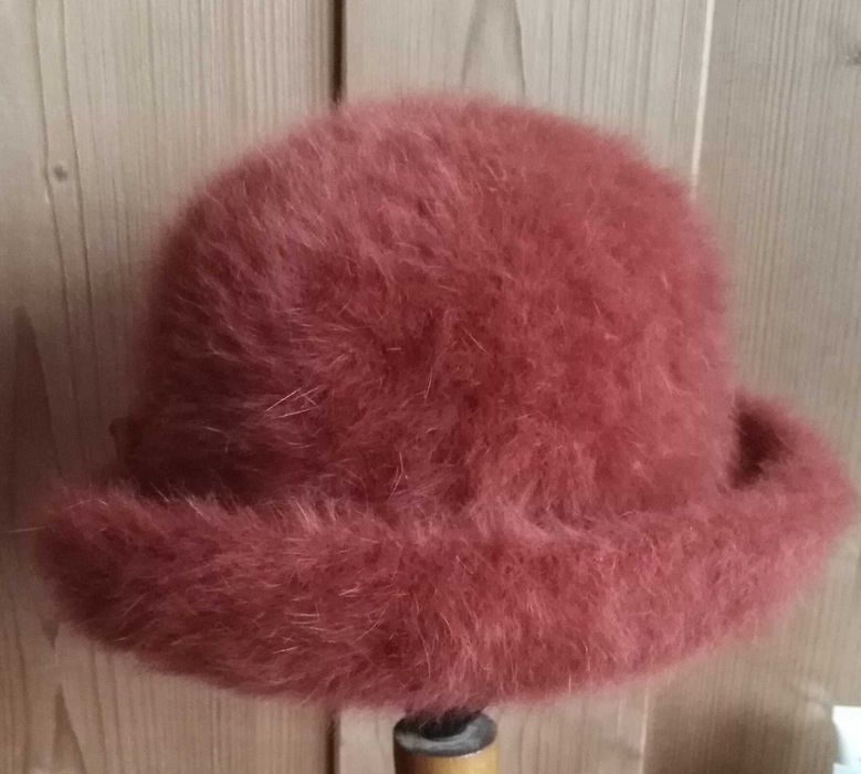 rudy/karmelowy  Kapelusz/bucket ANGORA j.nowy made in Poland r.55