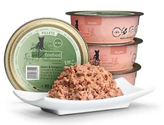 Karma dla kota bez zbóż i GMO - Catz Finefood KURCZAK i KANGUR 85g