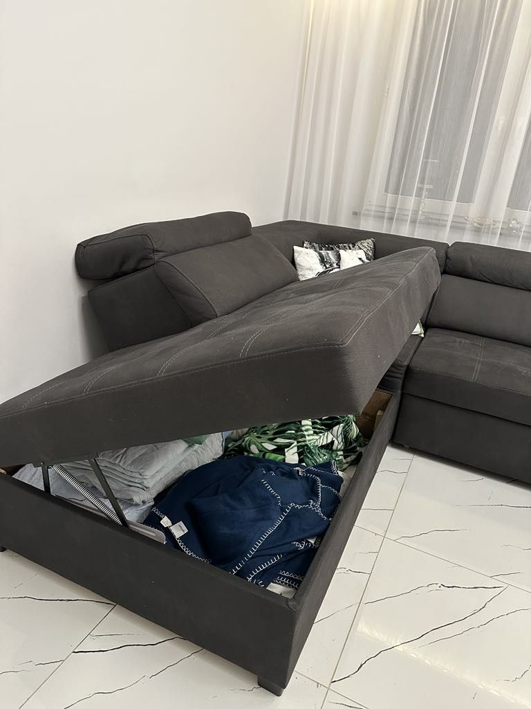 Sofa narożna - super stan. Schowki, funkcja spania