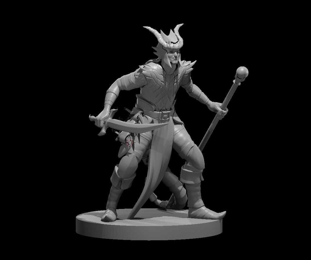 Miniaturas Aventureiros RPG Impressos em 3D - Classe: Warlock/Bruxo