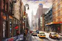 Fototapeta winylowa ze strukturą płótna New York Street 154x103cm