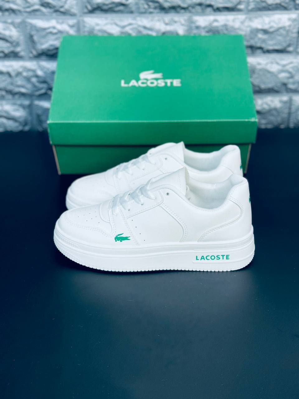 Женские кросовки лакоста белые летние стильные удобные Lacoste