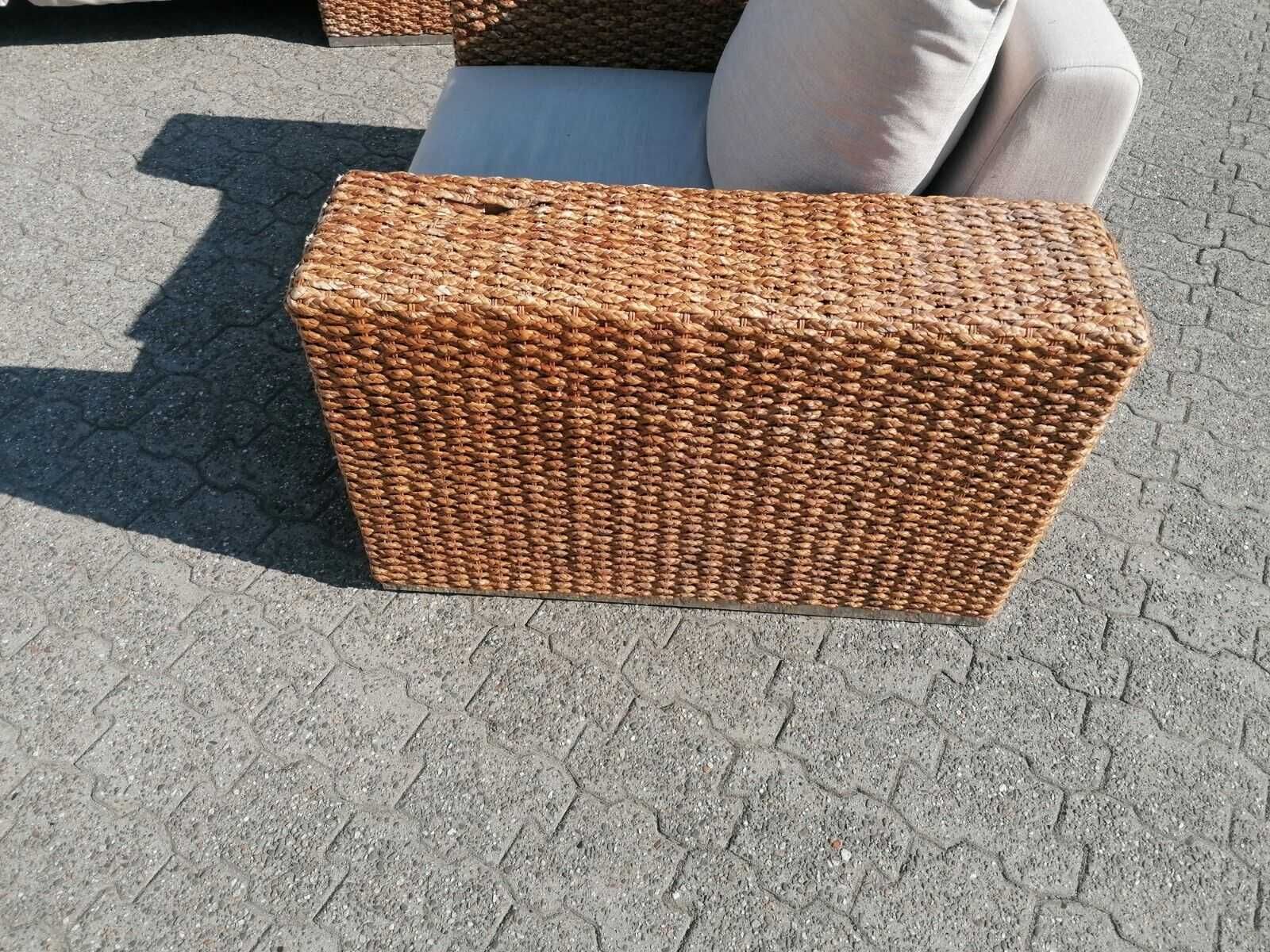 Zestaw rattanowy sofa z rattanu kanapa fotel naturalny ogrodowy rattan